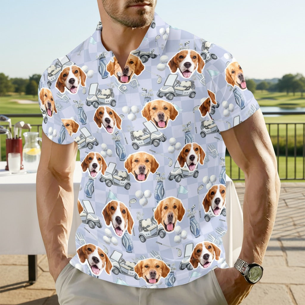 Custom Pet Photo Golf Polo Shirt 7SJDY