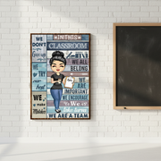 In This Classroom We All Belong Teacher - Personalized Custom Poster WGPDW