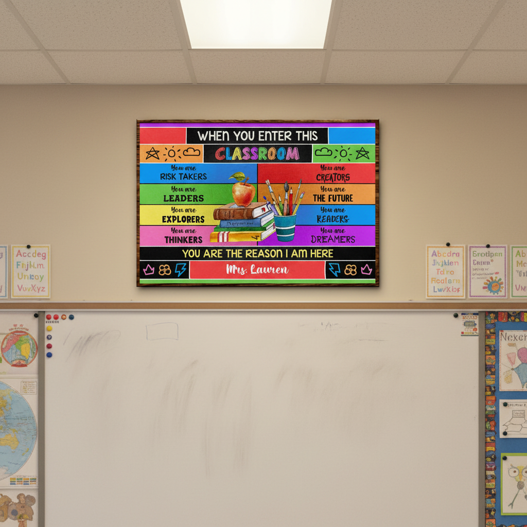 Personalized Teacher You Are The Reason Custom Poster, Classroom Decor ENGLO
