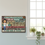 In This Classroom We Are A Team Teacher - Personalized Custom Poster TYGYI