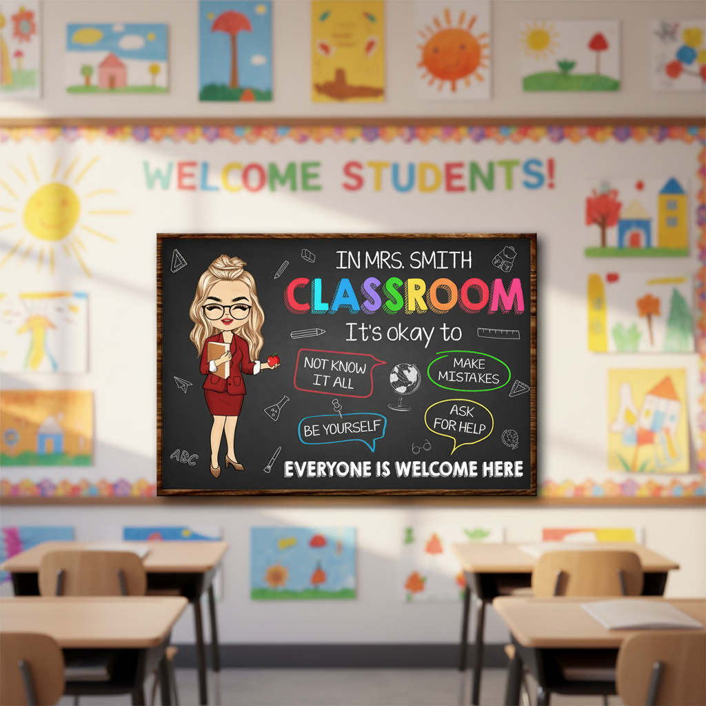 In This Classroom It's Okay To - Personalized Poster 0VV9Z