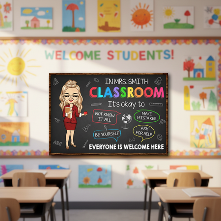 In This Classroom It's Okay To - Personalized Poster 0VV9Z