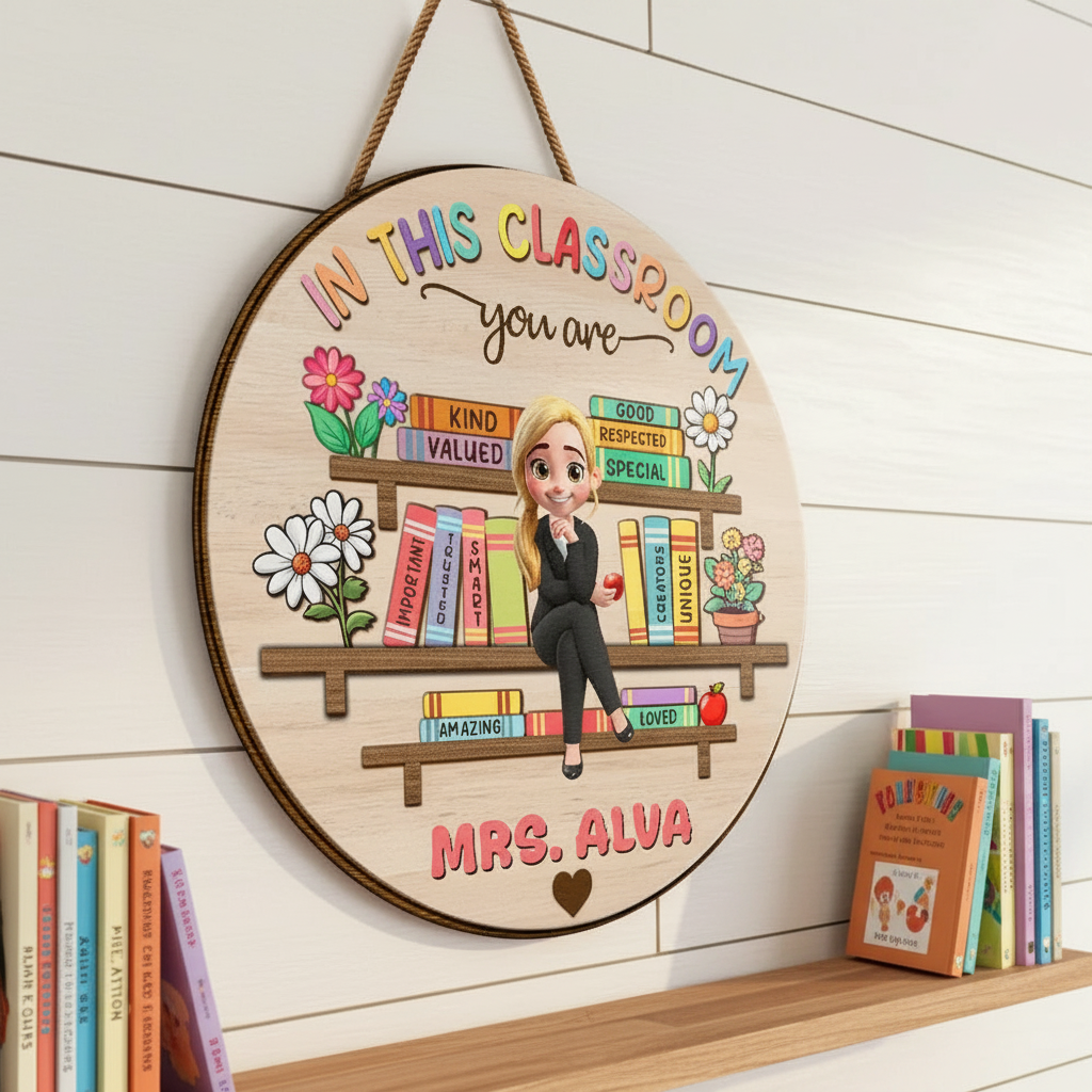 In This Classroom You Are Special - Personalized Custom Shaped Wood Sign J3KR4