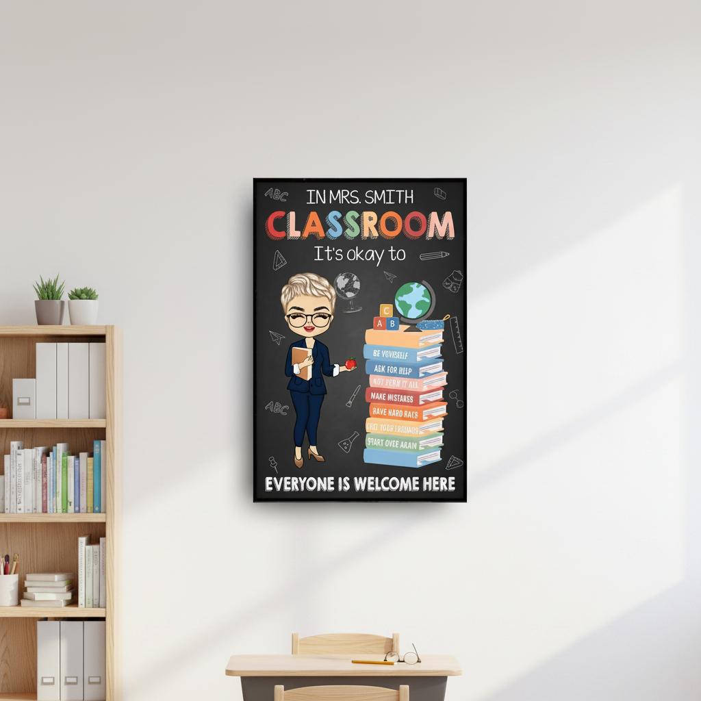 Teacher In This Classroom It's Okay To - Personalized Poster 7COA3