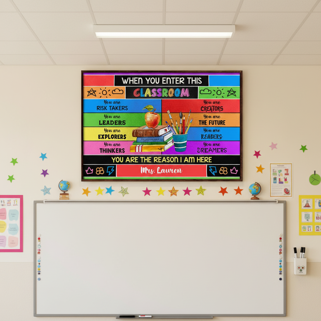 Personalized Teacher You Are The Reason Custom Poster, Classroom Decor ENGLO