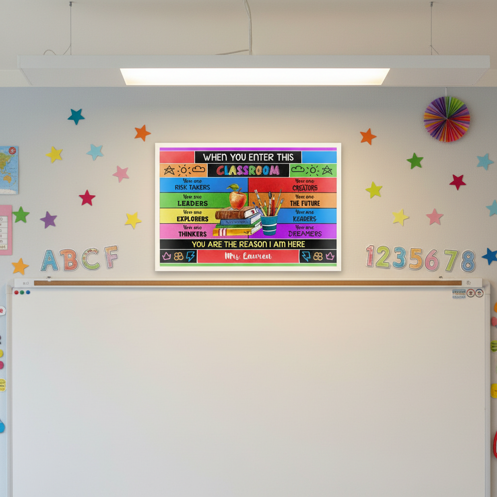 Personalized Teacher You Are The Reason Custom Poster, Classroom Decor ENGLO