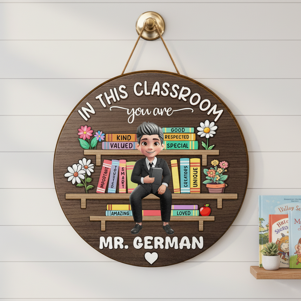 In This Classroom You Are Special - Personalized Custom Shaped Wood Sign J3KR4