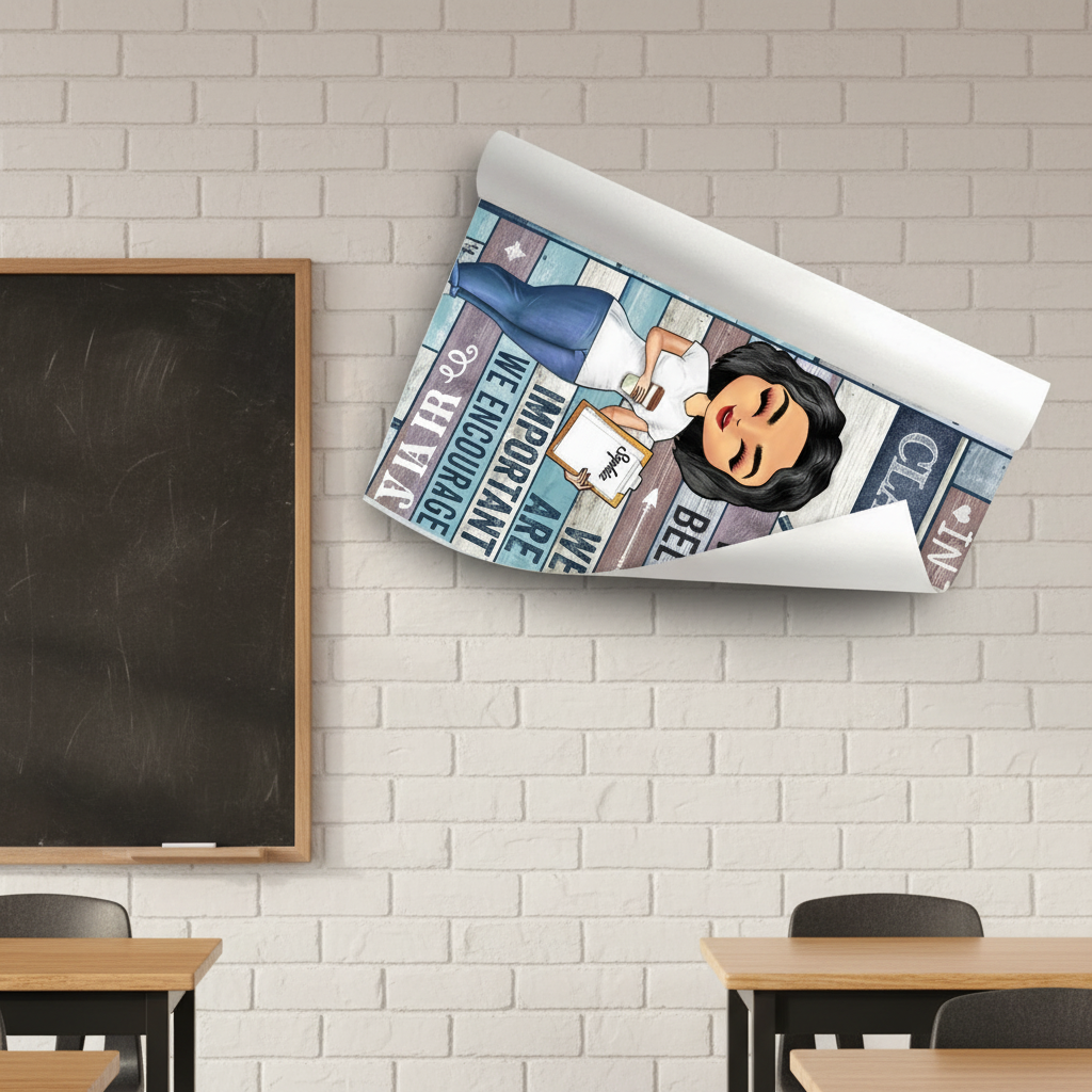 In This Classroom We All Belong Teacher - Personalized Custom Poster WGPDW