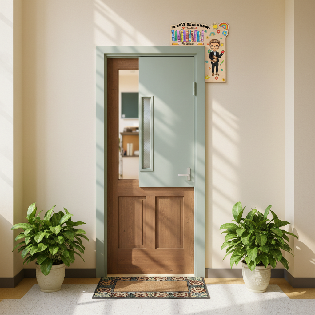 In This Classroom You Are Kind Creators Special Teacher Gift - Personalized Door Corner Wood Sign Y9RU5