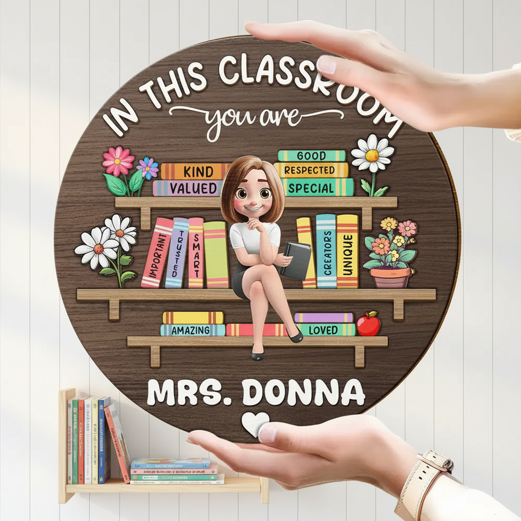 In This Classroom You Are Special - Personalized Custom Shaped Wood Sign J3KR4