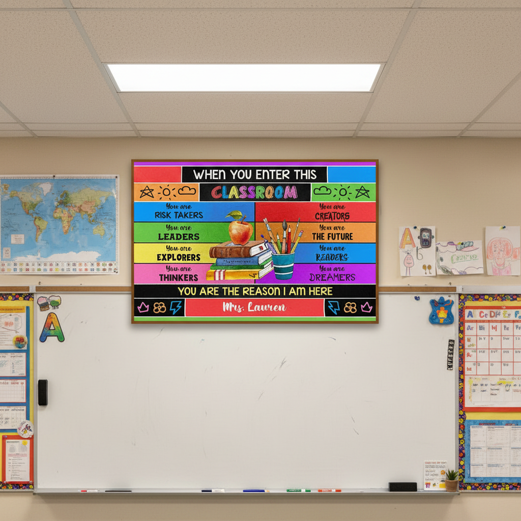 Personalized Teacher You Are The Reason Custom Poster, Classroom Decor ENGLO