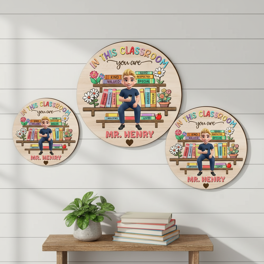 In This Classroom You Are Special - Personalized Custom Shaped Wood Sign J3KR4