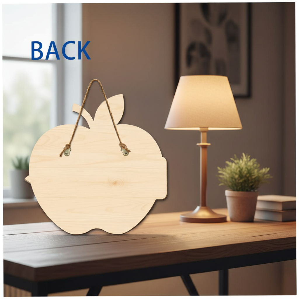 Teacher Apple Class Name - Personalized Custom Shaped Wood Sign Z6BAB