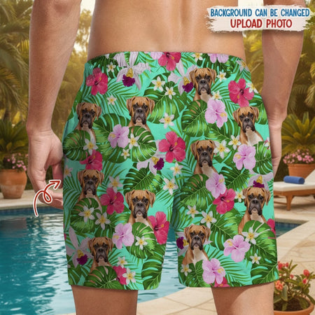 Custom Photo Tropical Style Dog Beach Short C7EWJ