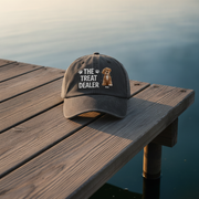 Custom Dog Photo The Treat Dealer Washed Denim Baseball Cap Ha75 PV2KK