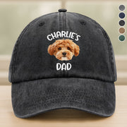 Custom Pet Photo Washed Denim Baseball Cap Ha75 SUYV5