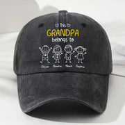 This Grandpa Belongs To Hat, Grandpa Hat With Grandkids Names, Fathers Day G2VMV