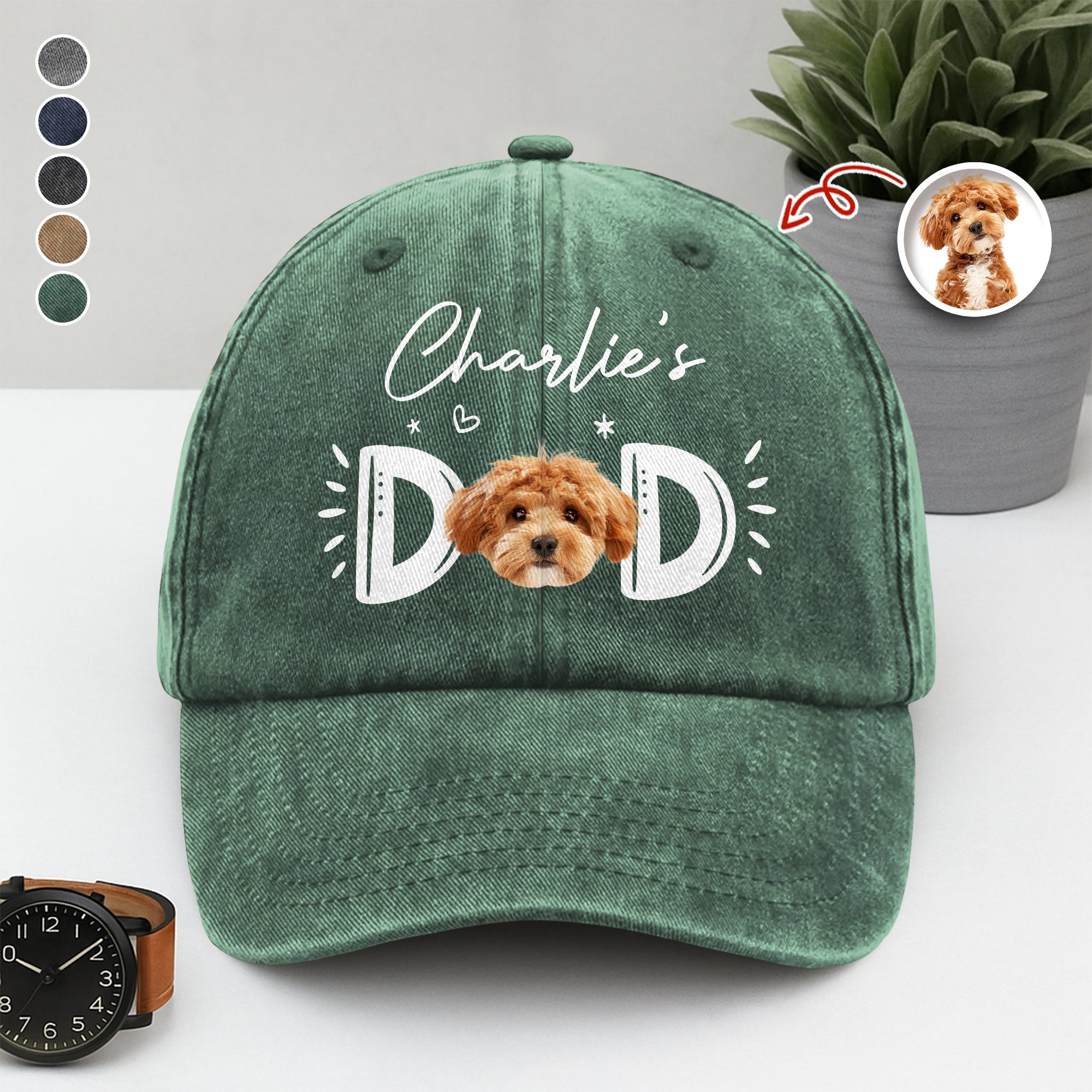 Custom Photo Dog Cat - Dog Mom Cat Mom Washed Denim Baseball Cap Ha75 R2MAH