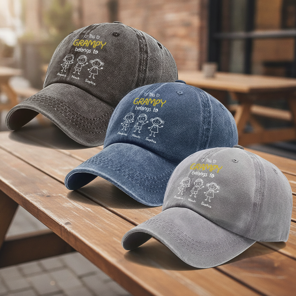 This Grandpa Belongs To Hat, Grandpa Hat With Grandkids Names, Fathers Day G2VMV