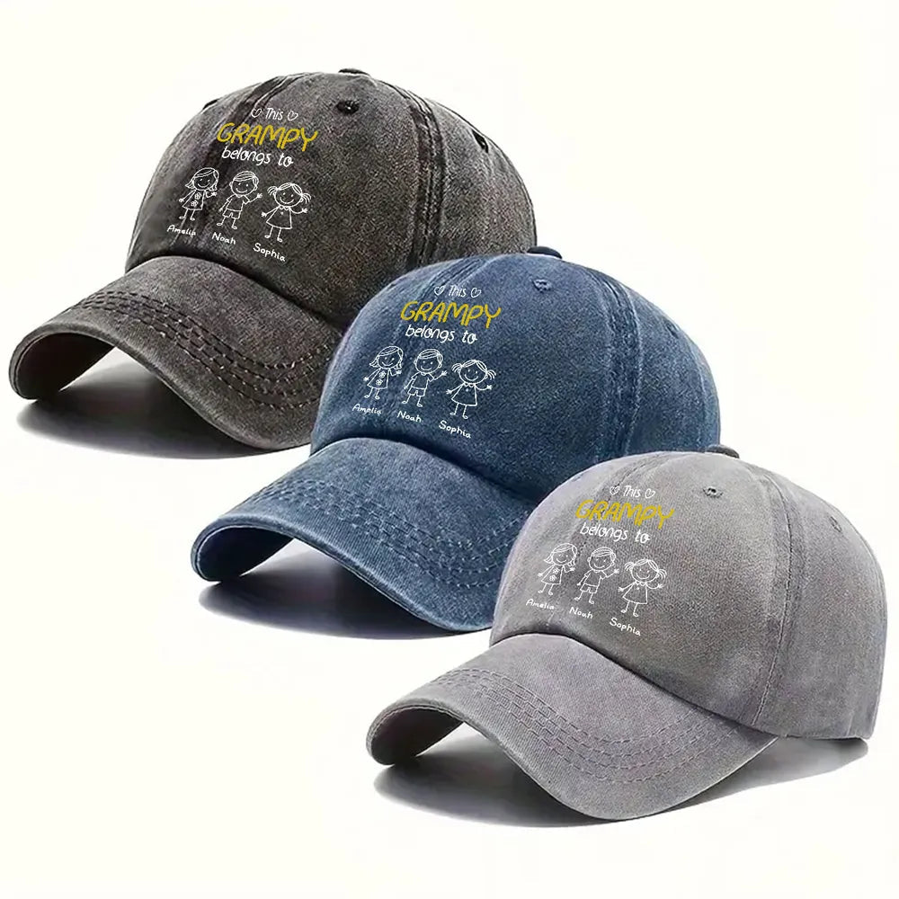This Grandpa Belongs To Hat, Grandpa Hat With Grandkids Names, Fathers Day G2VMV