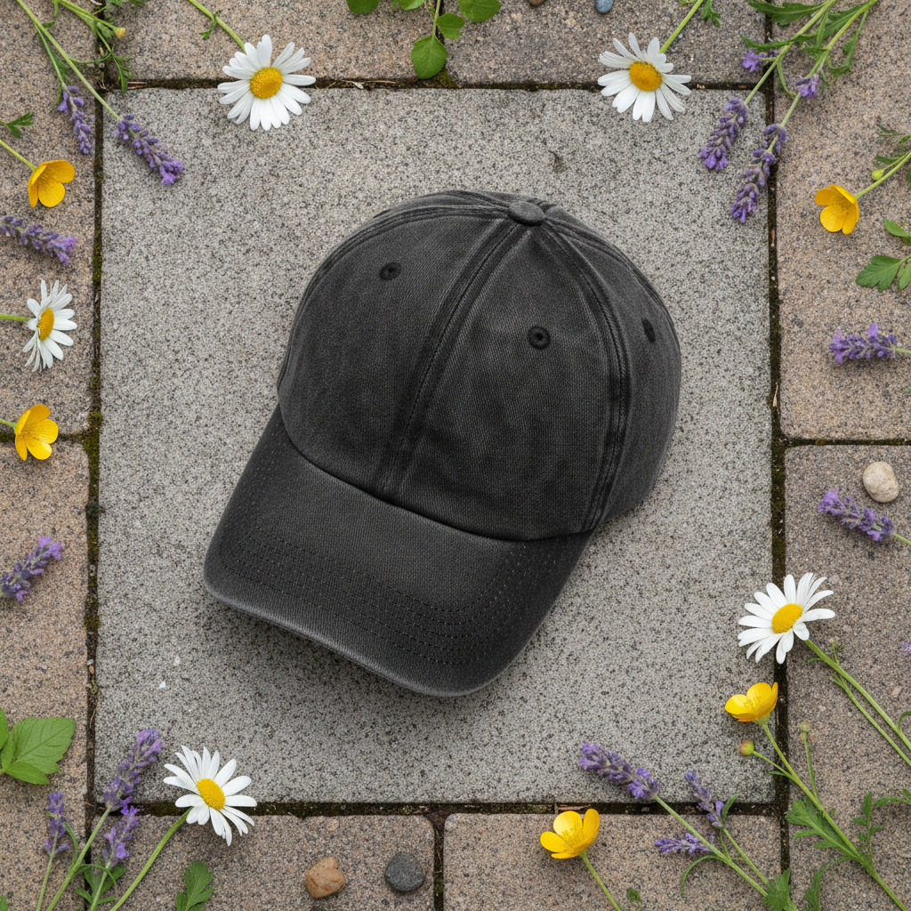 Custom Dog Photo The Treat Dealer Washed Denim Baseball Cap Ha75 PV2KK