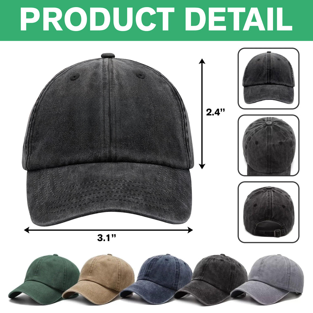 Custom Baby Face Photo Washed Denim Baseball Cap Ha75 5HTFF