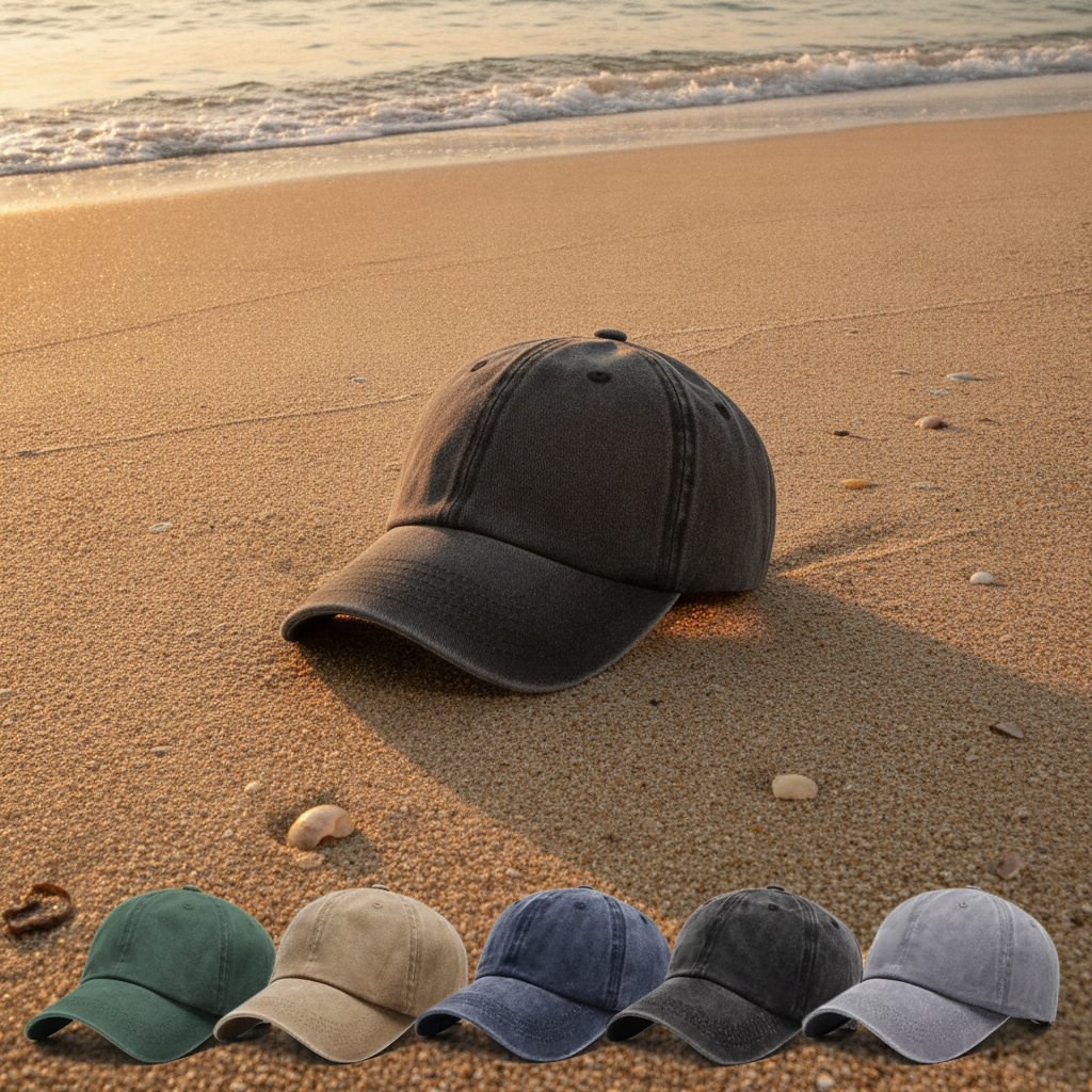 Custom Photo Human Belongs To Cat Washed Denim Baseball Cap Ha75 B2KAR
