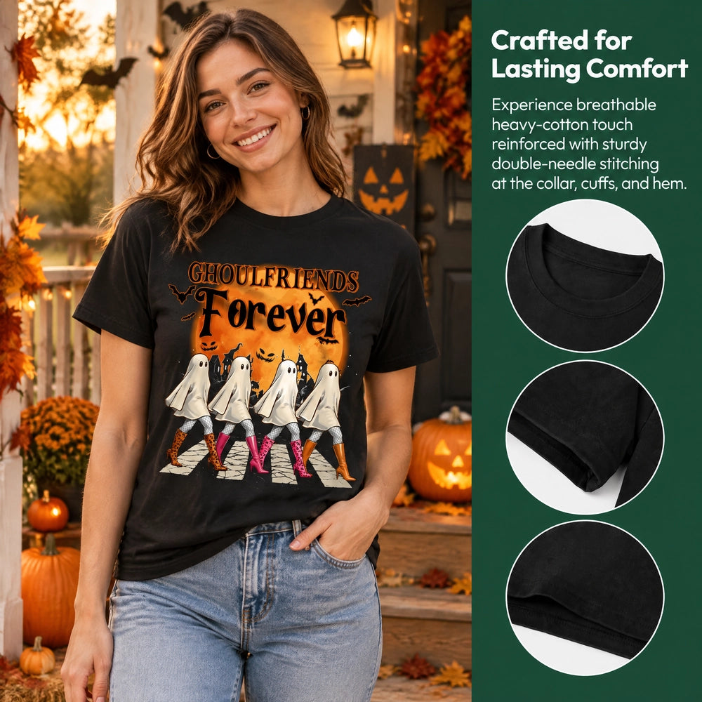 Custom Personalized Bootiful Besties T-Shirt with Halloween Ghosts 2WX8V