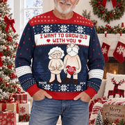 Custom Personalized Christmas Sweater I Want to Grow Old With You 4T3N7