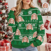 Funny Face May Your Christmas Be Hairy And Bright Ugly Sweater E3YFK