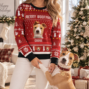 Custom Photo Upload Merry Woofmas Dog Face Sweater 2F38M