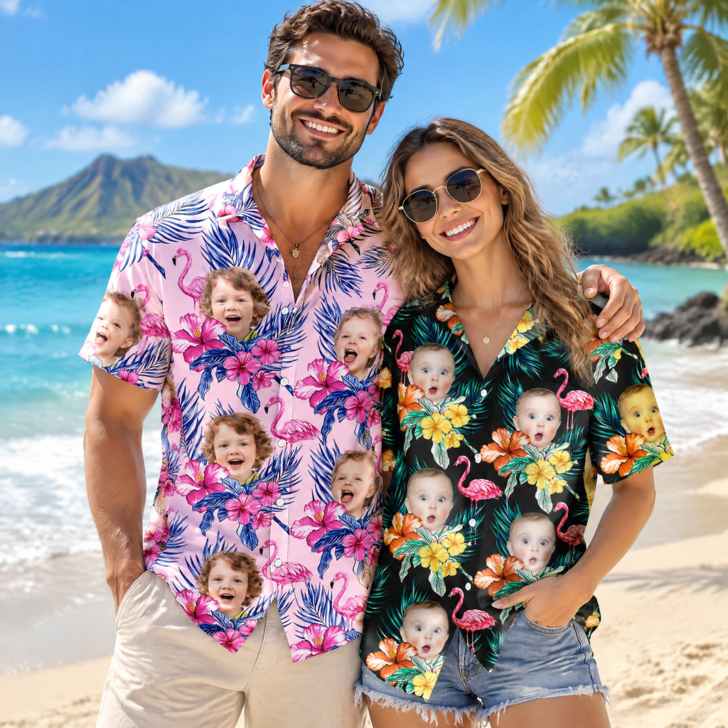 Custom Funny Kid Flamingo Hawaii Shirt — Family Gift RHUSA