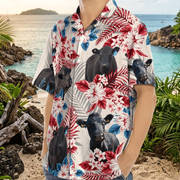 Cow American Flag Hawaiian Shirt, Upload Photo