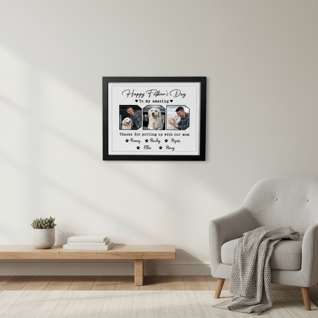 Custom Photo Happy Father'S Day To My Amazing Dad Picture Frame FE1W4