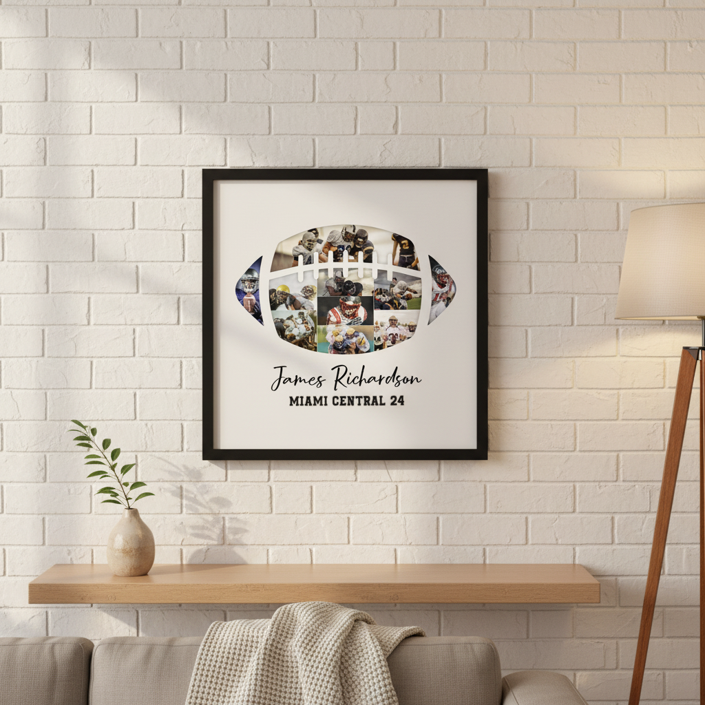 Custom Photo Football Player Picture Frame AVPC1