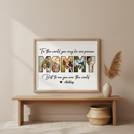 Custom Photo Happy Mother'S Day Mom To Us You Are The World Family Picture Frame 8K8VD