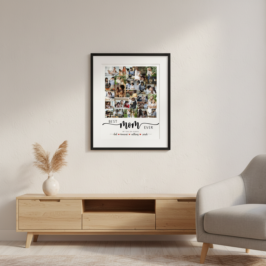 Custom Photo Best Mama Ever Family Picture Frame MVTVX