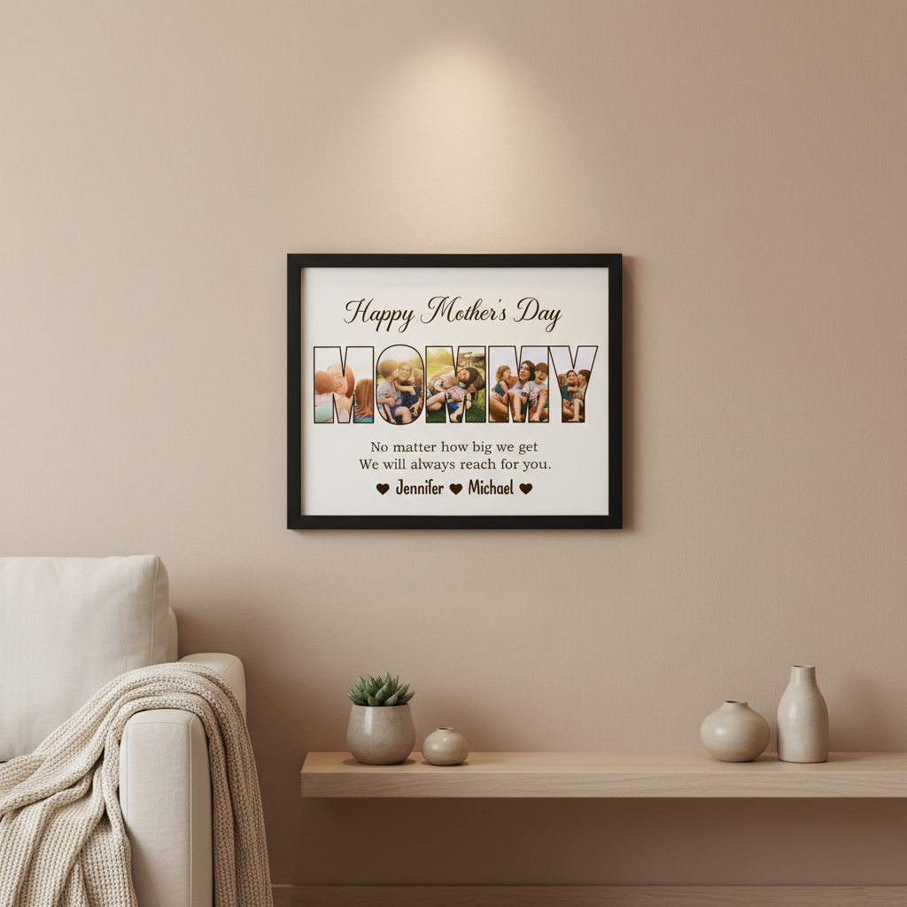 Custom Photo No Matter How Big We Get, We Will Always Reach For You Picture Frame T18RV
