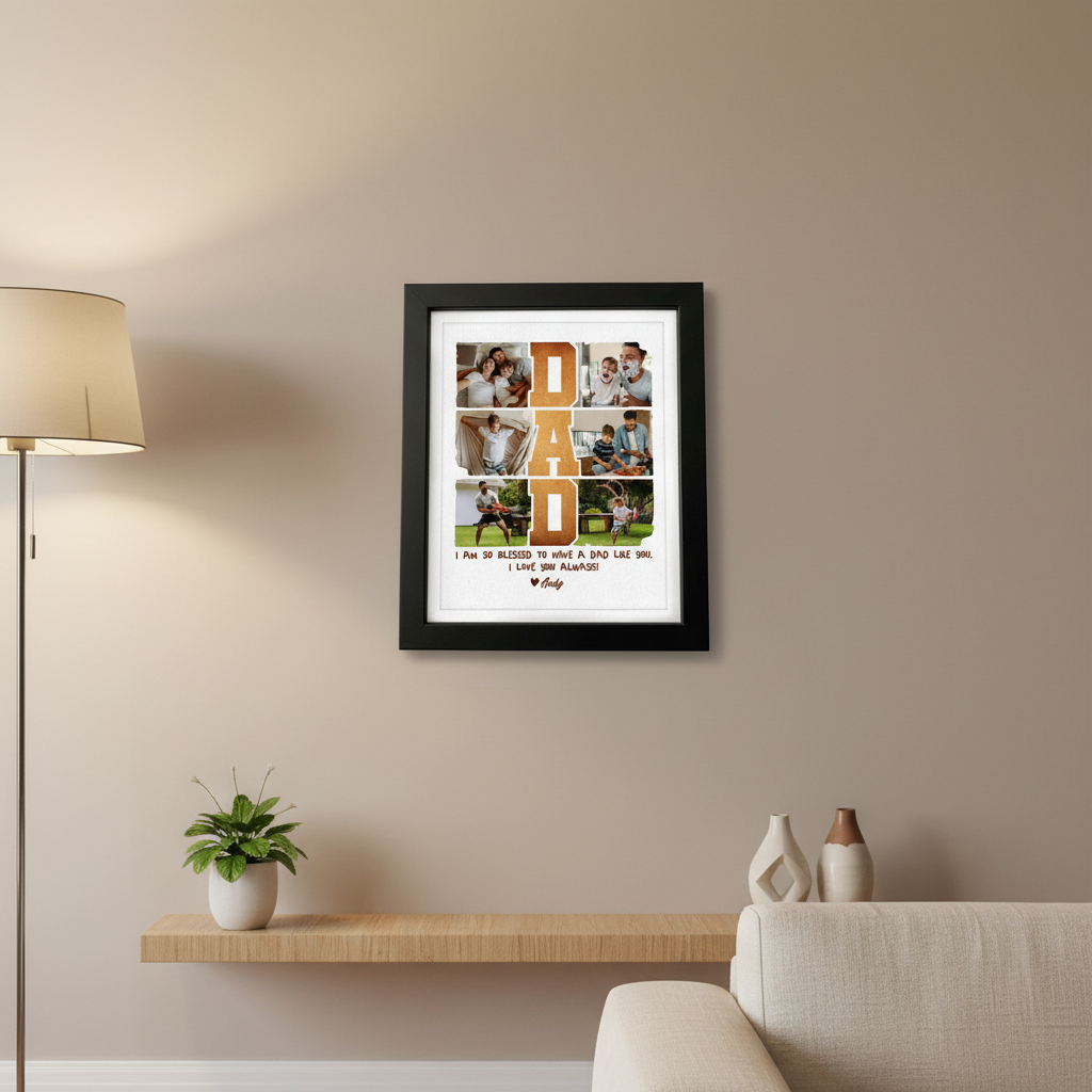 Custom Photo I Am So Blessed To Have A Dad Like You Picture Frame 4DTM9