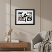 Custom Photo A Sons First Hero A Daughters First Love Picture Frame NKDJO