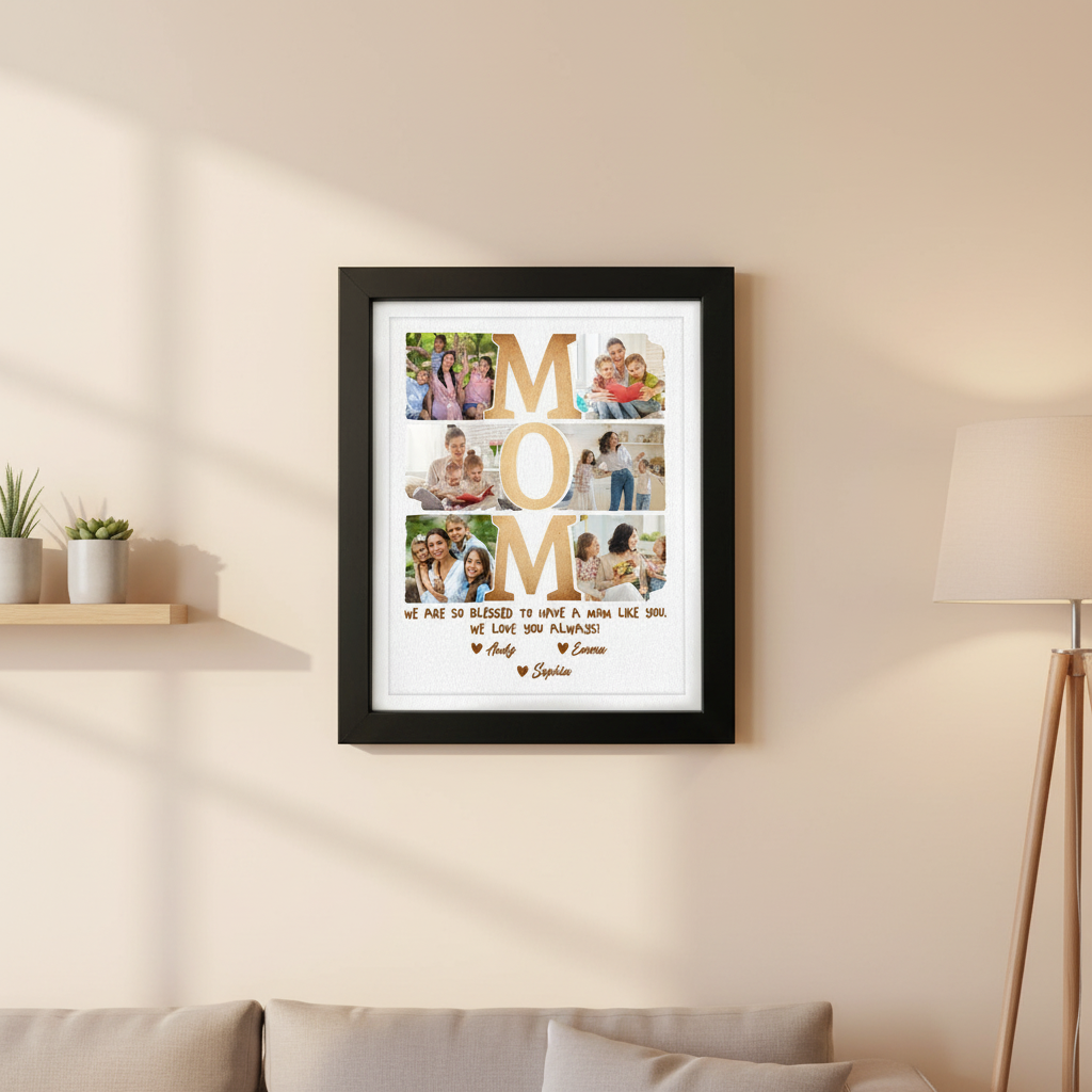 Custom Photo I Am So Blessed To Have A Mom Like You Picture Frame E9W1J