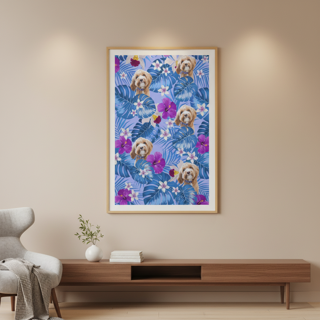 Custom Photo Tropical Style Dog Beach Towel MV2S9