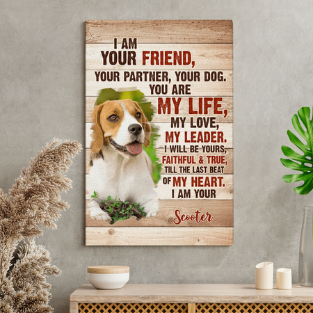 Custom Dog Photo I Am Your Dog Poster Canvas Picture Frame 9AOKM