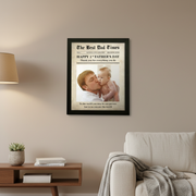 Custom Photo First Father'S Day Newspaper Picture Frame Lm32 S2JL6