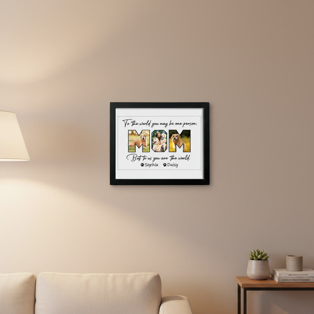 Custom Photo Happy Mother'S Day To Dog Mom Picture Frame SSEIL