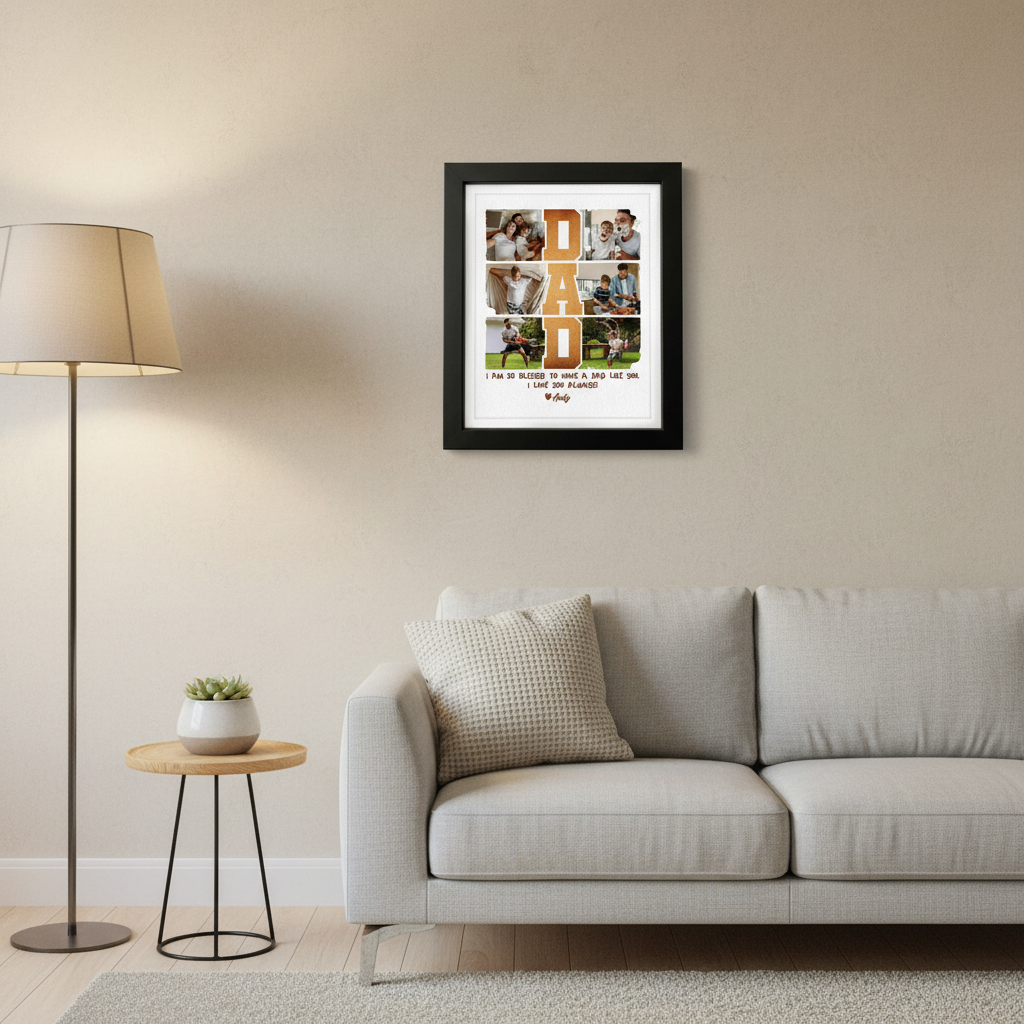 Custom Photo I Am So Blessed To Have A Dad Like You Picture Frame A6S27