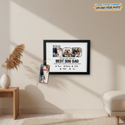 Custom Photo Happy Father'S Day Best Dog Dad Picture Frame AJPKV