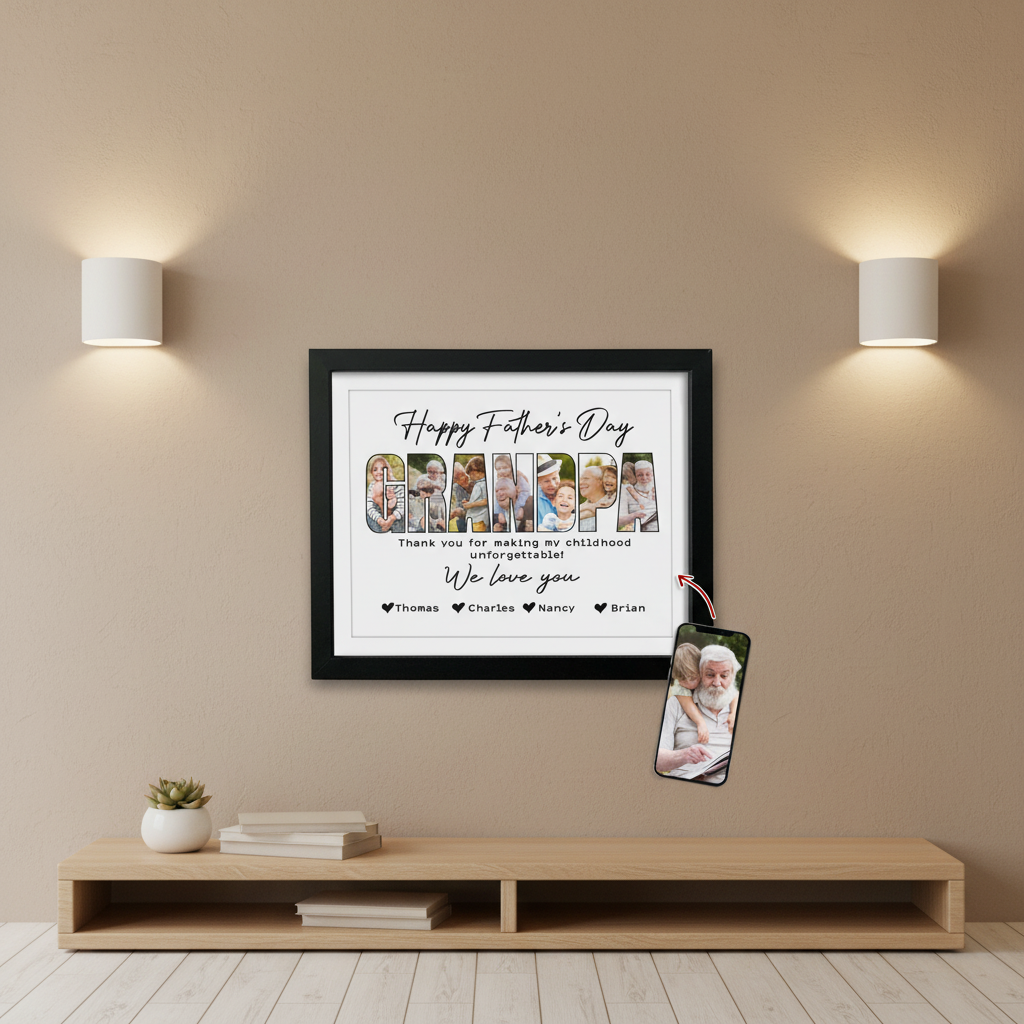 Custom Photo Happy Father'S Day Grandpa Picture Frame PKOQN