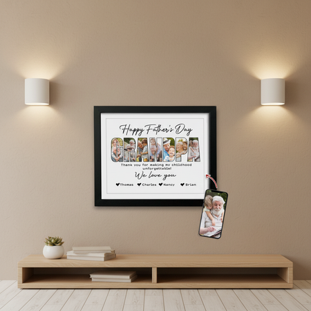 Custom Photo Happy Father'S Day Grandpa Picture Frame PKOQN