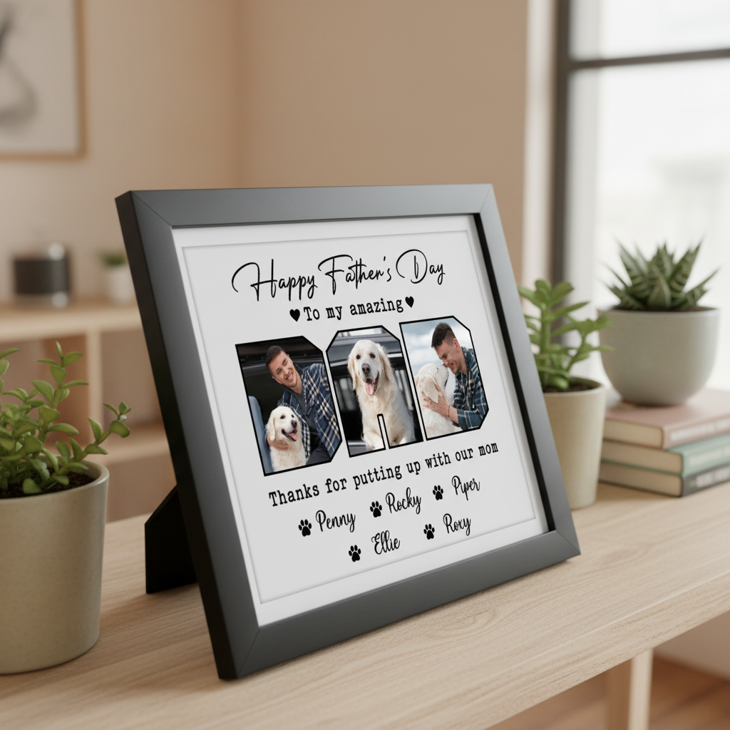 Custom Photo Happy Father'S Day To My Amazing Dad Picture Frame FE1W4